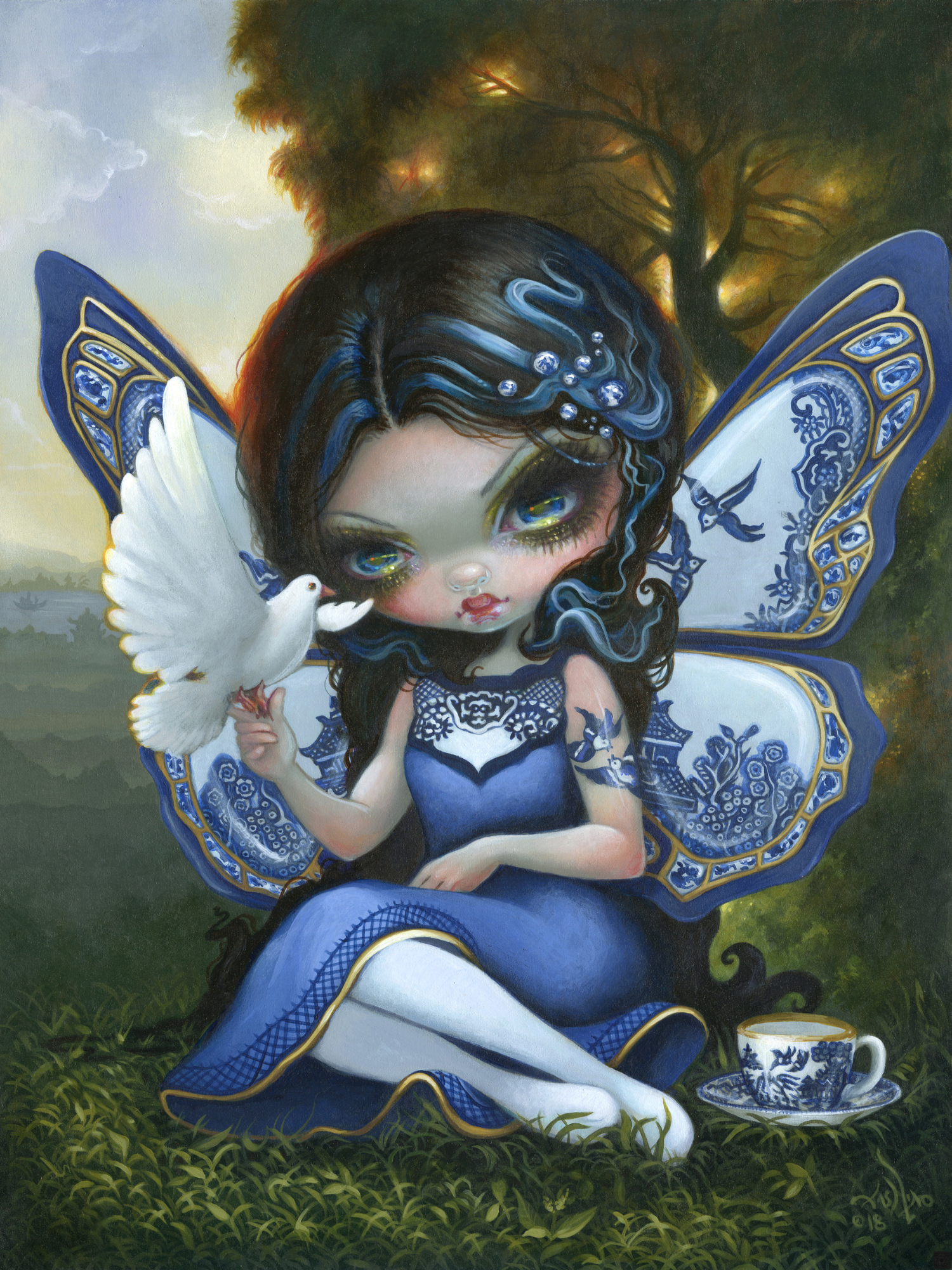 Blue Willow Fairy Diamond Painting Soft Canvas Kit Artist Jasmine Beckett Griffith