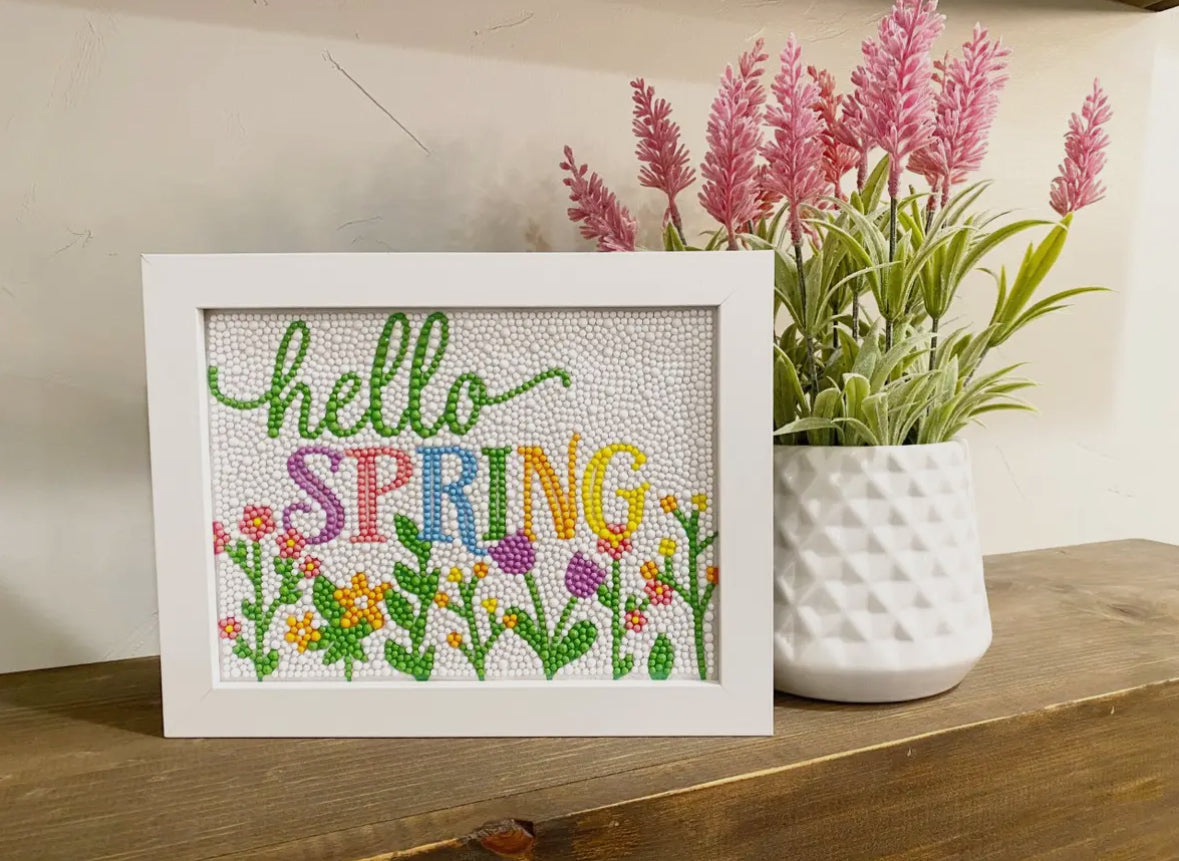 Hello Spring Diamond Painting Kit with Frame