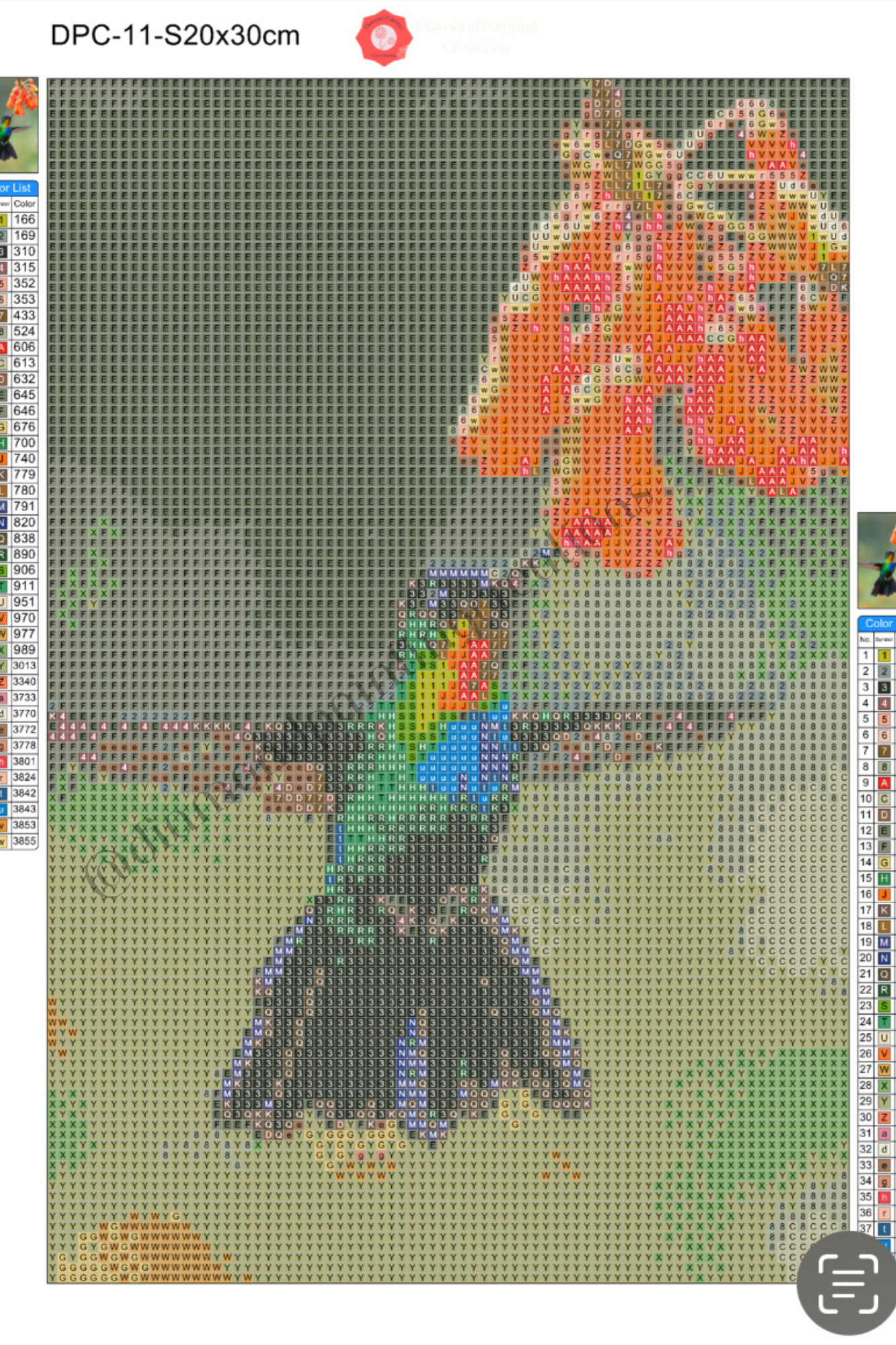 Humingbird Diamond Painting Soft Canvas Kit 20x30cm