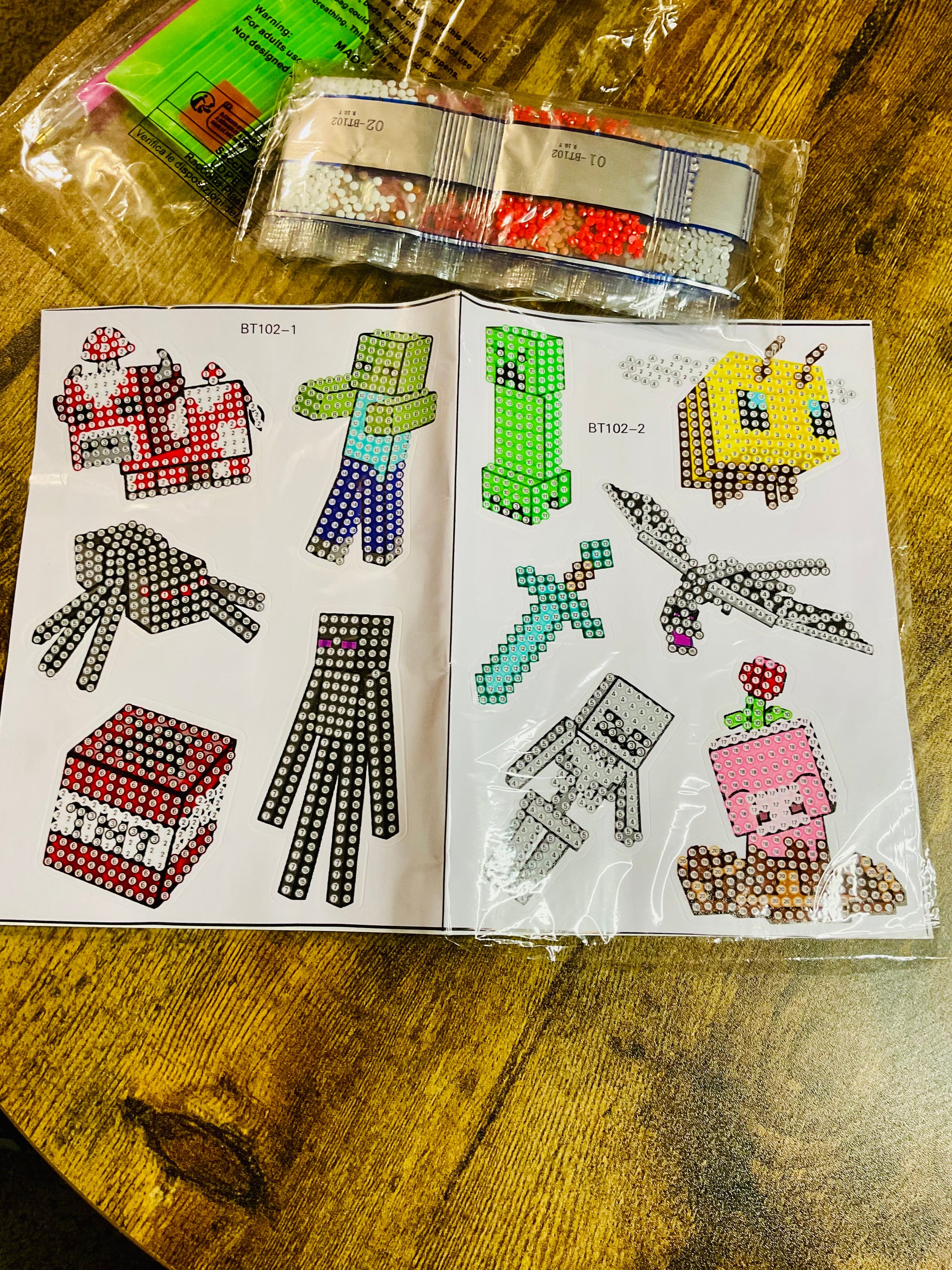 Character Sticker Pack Diamond Painting Project Kits 4 Designs