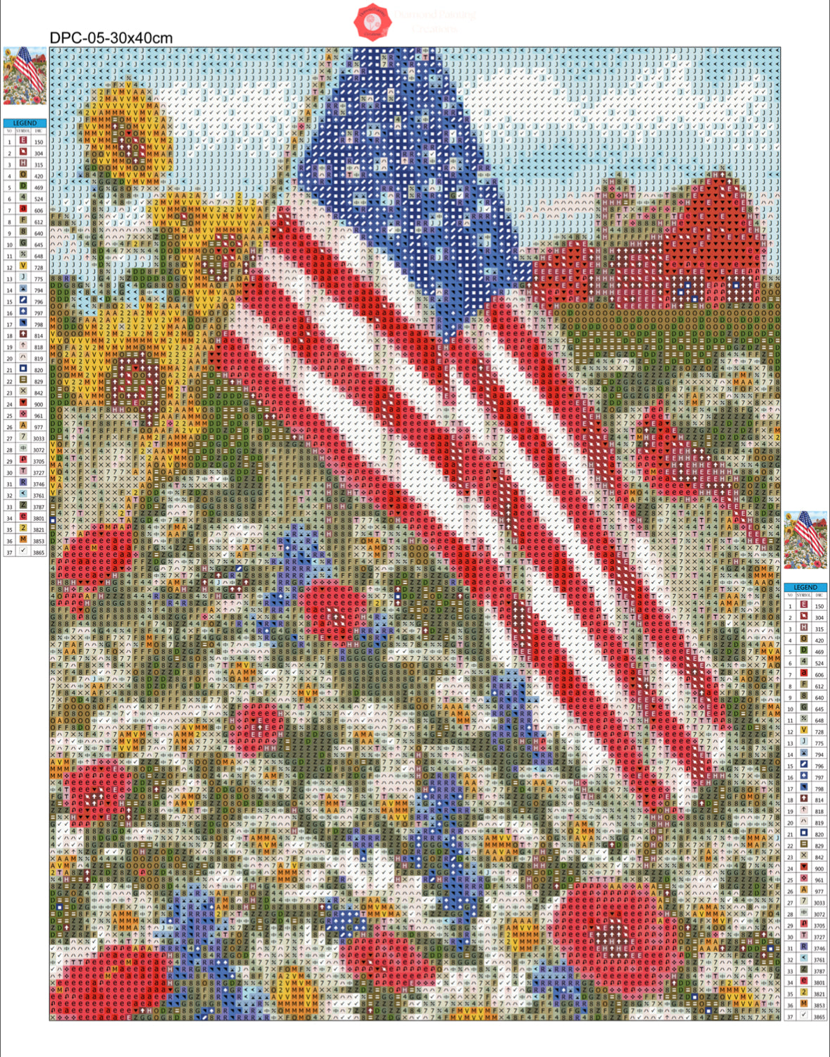 Flower Farm Flag Diamond Painting Premium Soft Canvas Kit