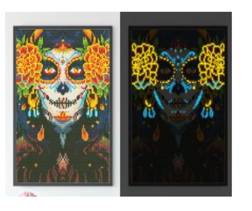 Luminous Diamond Painting Kit - Woman Sugar Skull 30x40cm