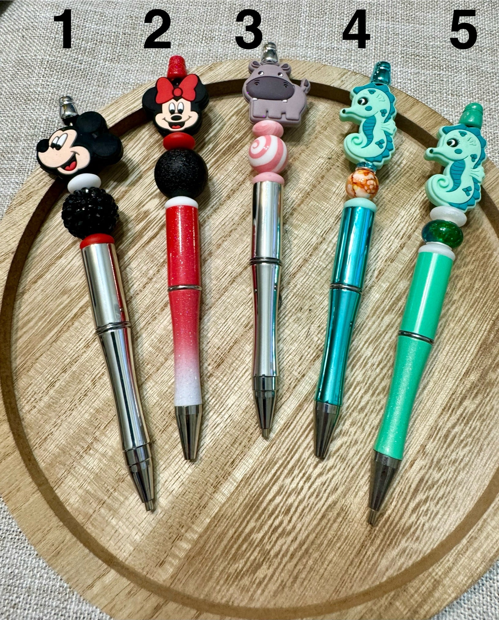Handmade Character Beaded Diamond Painting or Ballpoint Ink Pens