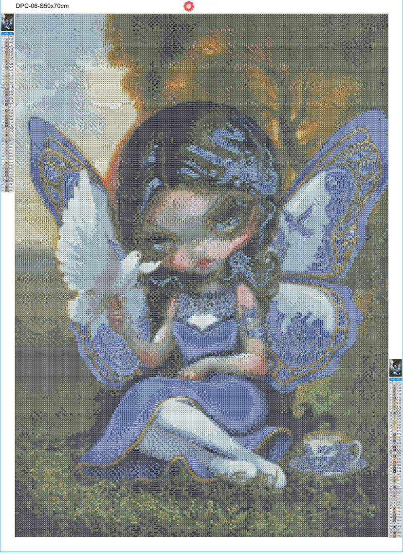 Blue Willow Fairy Diamond Painting Soft Canvas Kit Artist Jasmine Beckett Griffith