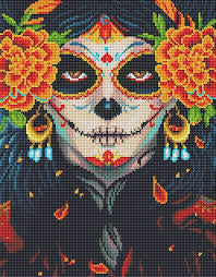 Luminous Diamond Painting Kit - Woman Sugar Skull 30x40cm