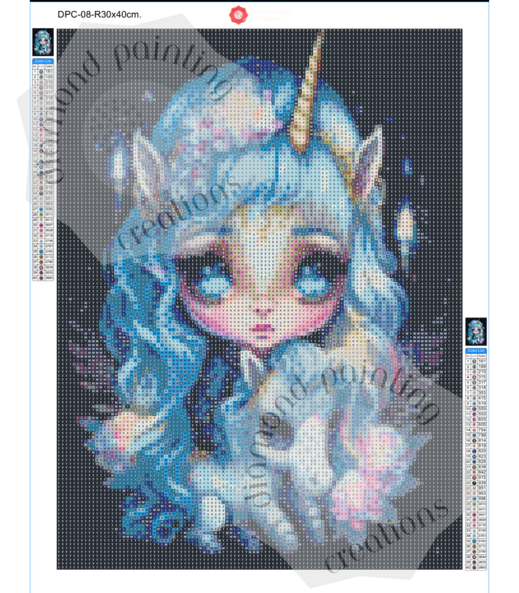 Unicorn Girl Diamond Painting Canvas Kit 30x40cm