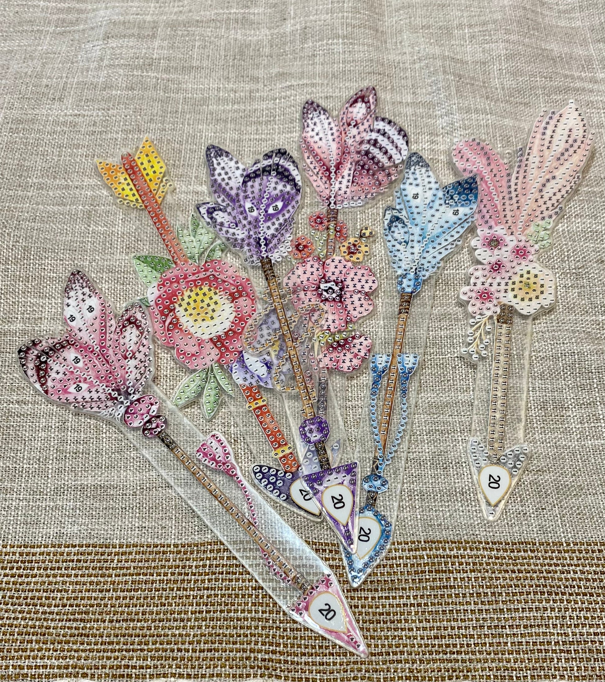 Arrow Bookmark Sets Diamond Painting Project Kits with Prism Charm