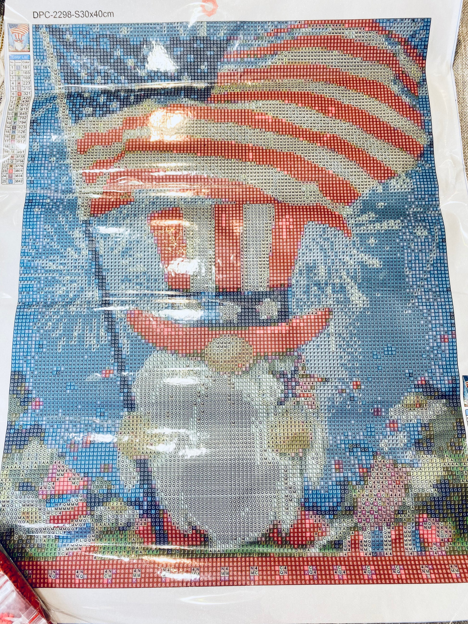 Patriotic Gnome Diamond Painting Soft Canvas Kit