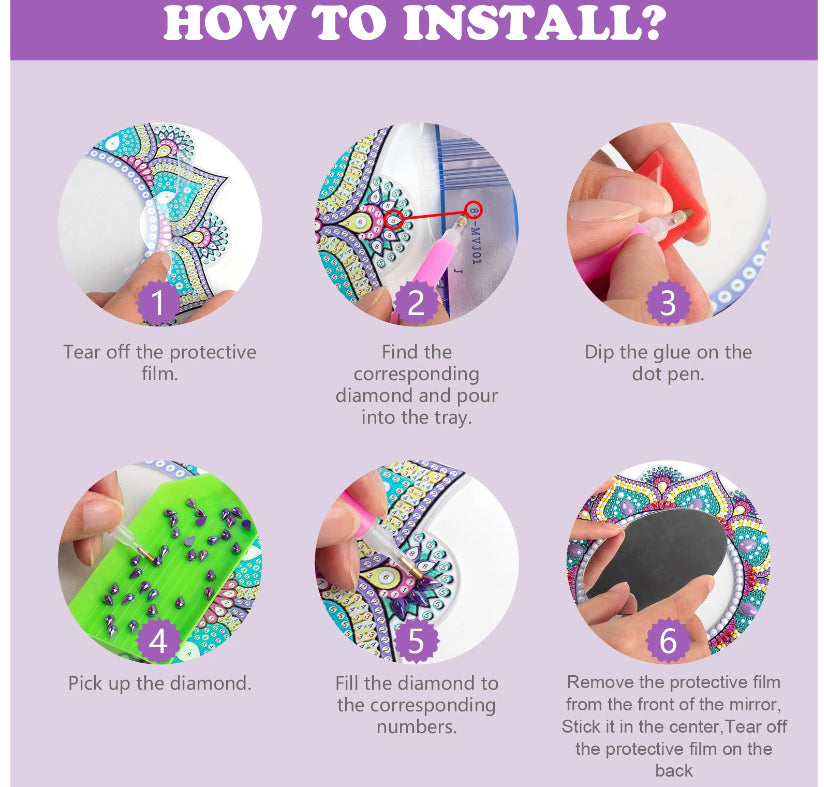 Crystal Mirror Diamond Painting Project Kits