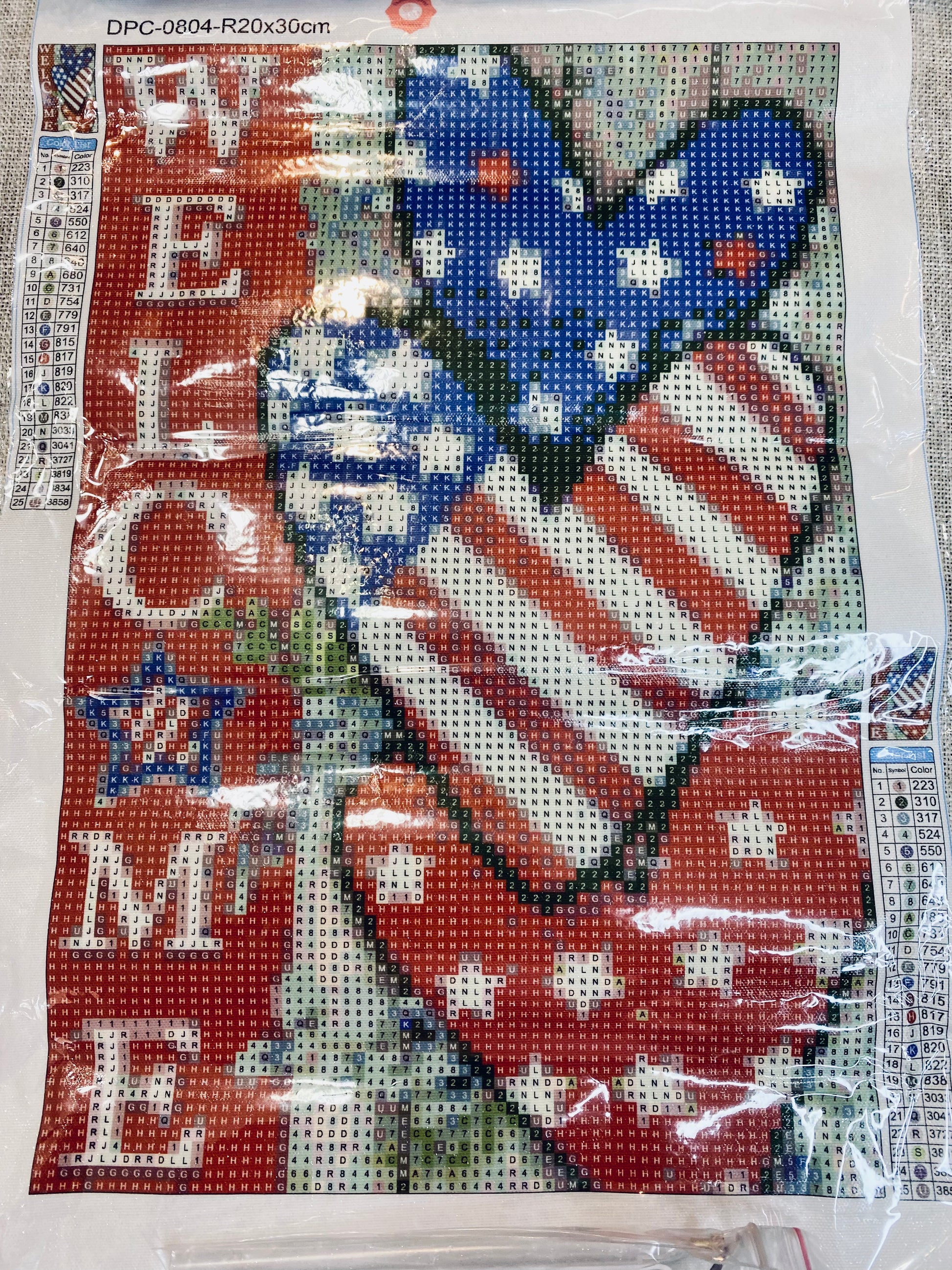 Patriotic Welcome Diamond Painting Soft Canvas Kit 20x30cm