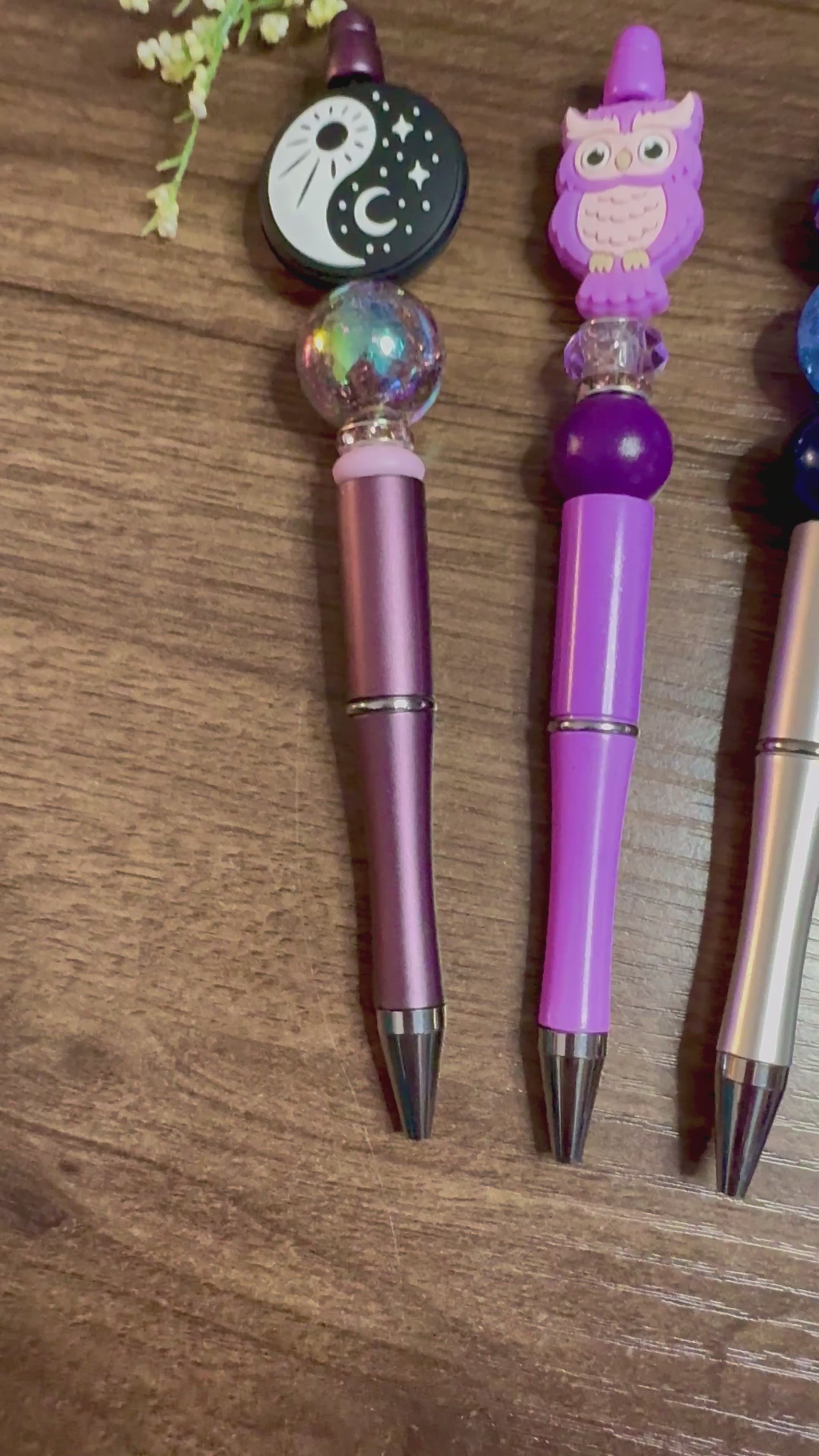 Handmade Spooky Vibes Beaded Diamond Painting or Ballpoint Ink Pens