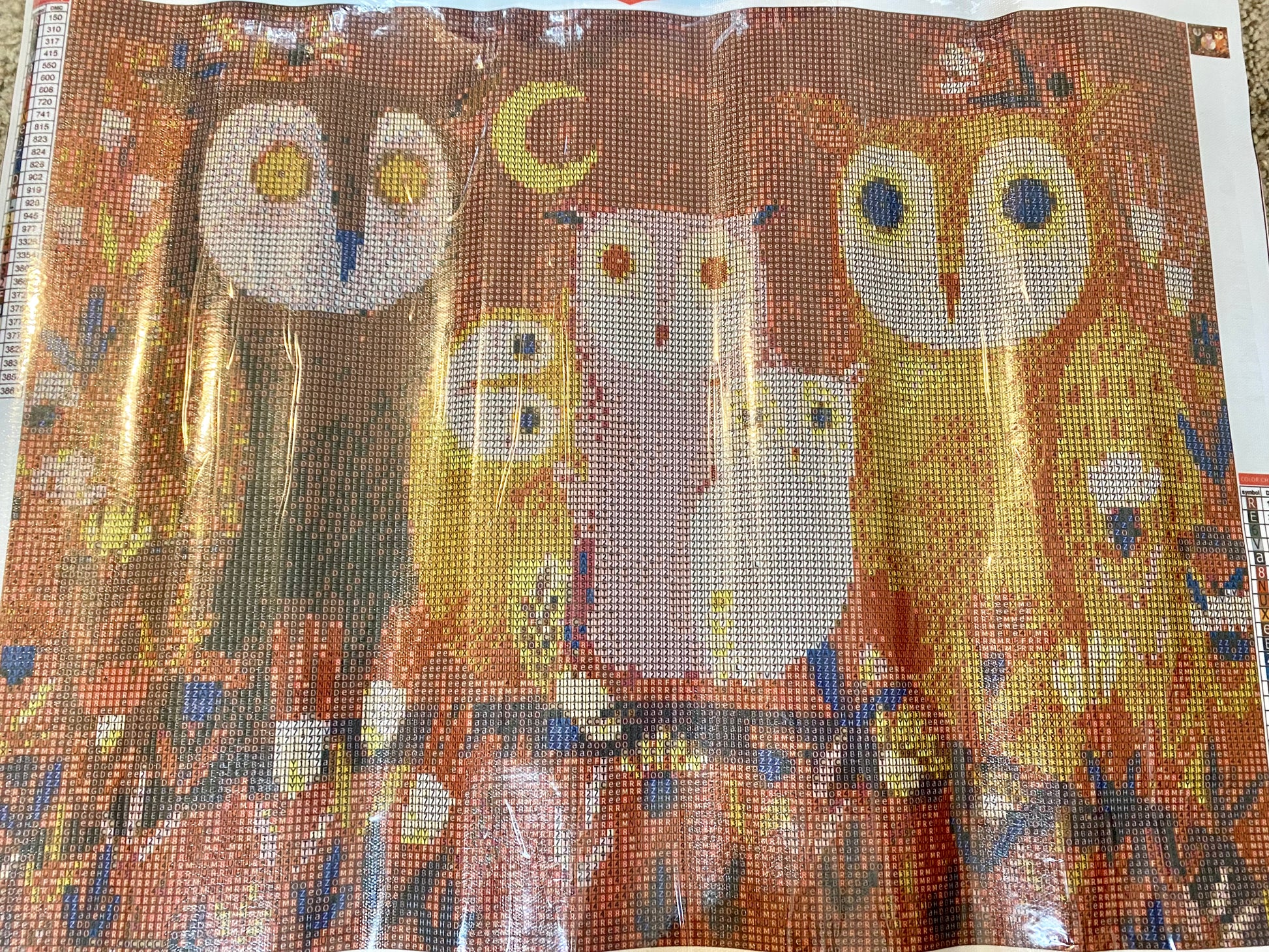 Owls on Branch Diamond Painting Kit