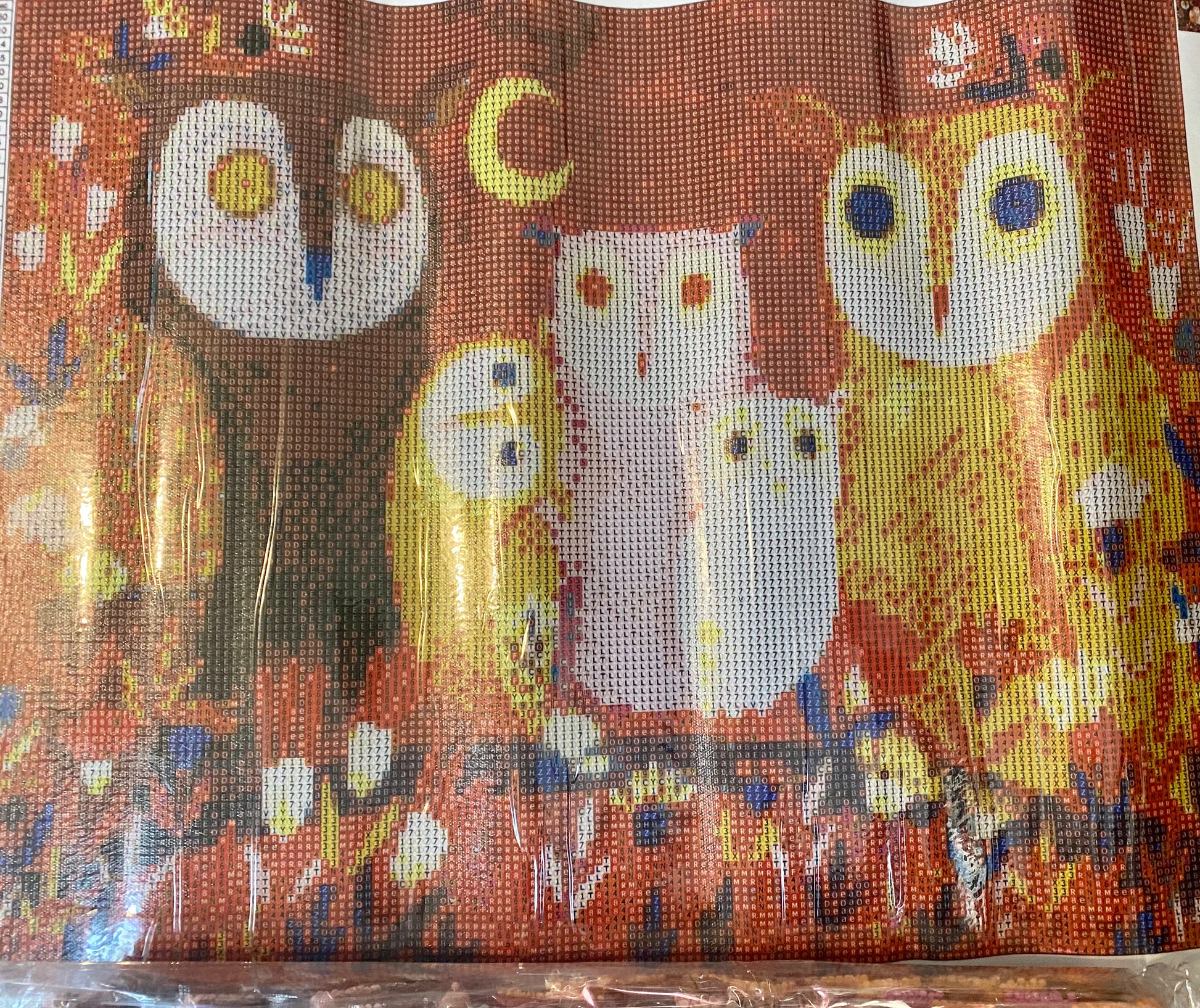Owls on Branch Diamond Painting Kit