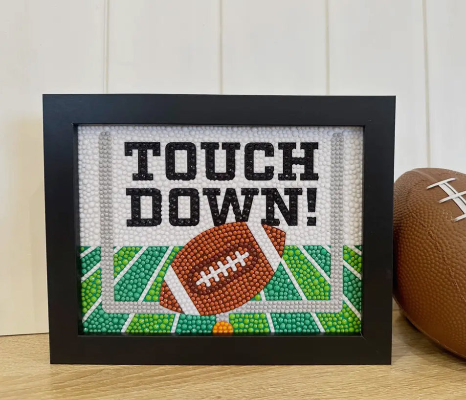 Football Touchdown Diamond Painting Kit with Frame