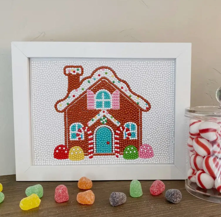 Gingerbread Diamond Painting Kit with Frame *Preorder-Allow 7 days before shipping *