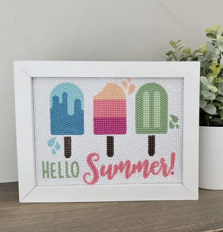 Hello Summer Diamond Painting Kit with Frame *Preorder-Allow 7 days before shipping *