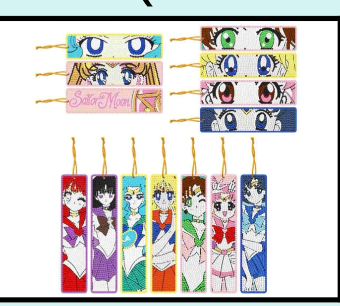 Sailor Moon Bookmark Sets Diamond Painting Project Kits- Sets of 15