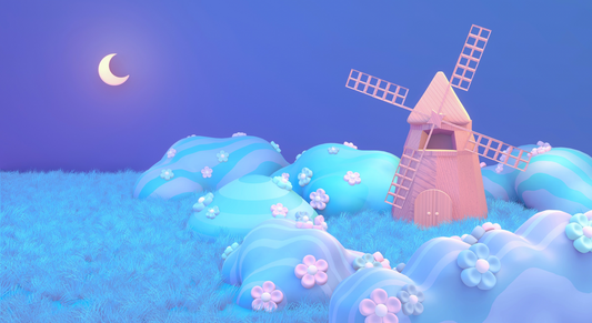 Winter Windmill Diamond Painting Soft Canvas Kit 55x30cm Round