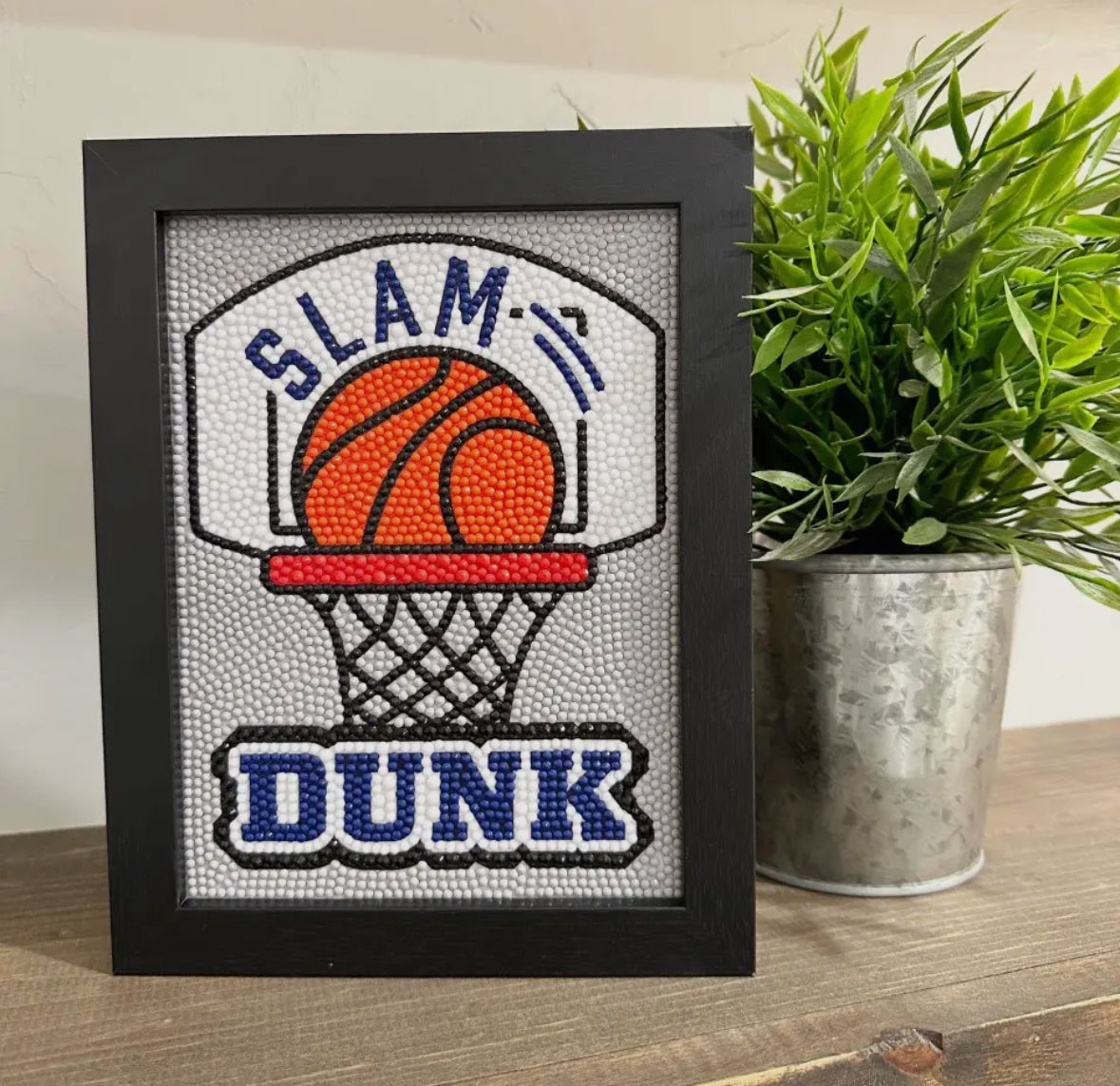 Basketball Slam Dunk Diamond Painting Kit with Frame *Preorder-Allow 7 days before shipping *