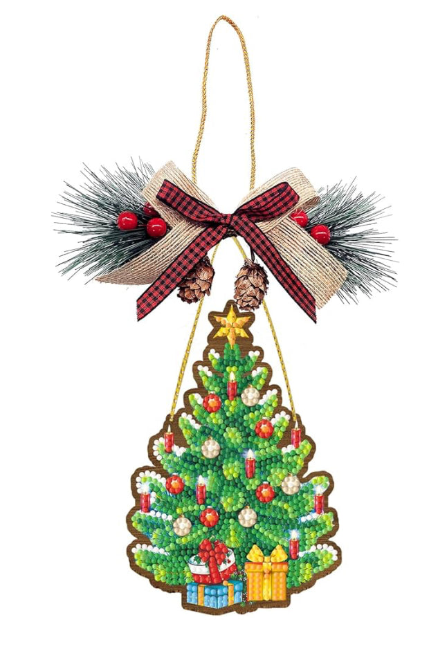 Diamond Painting Wooden Holiday Ornament Craft Kits 4 Styles