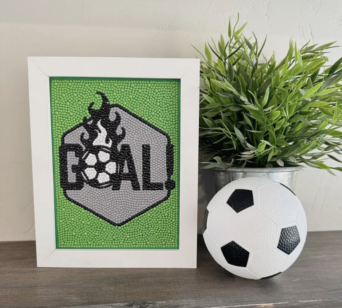 Soccer Diamond Painting Kit with Frame *Preorder-Allow 7 days before shipping *