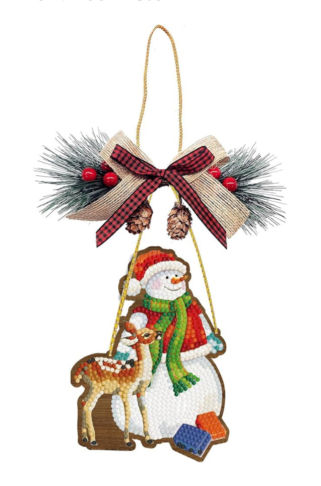 Diamond Painting Wooden Holiday Ornament Craft Kits 4 Styles