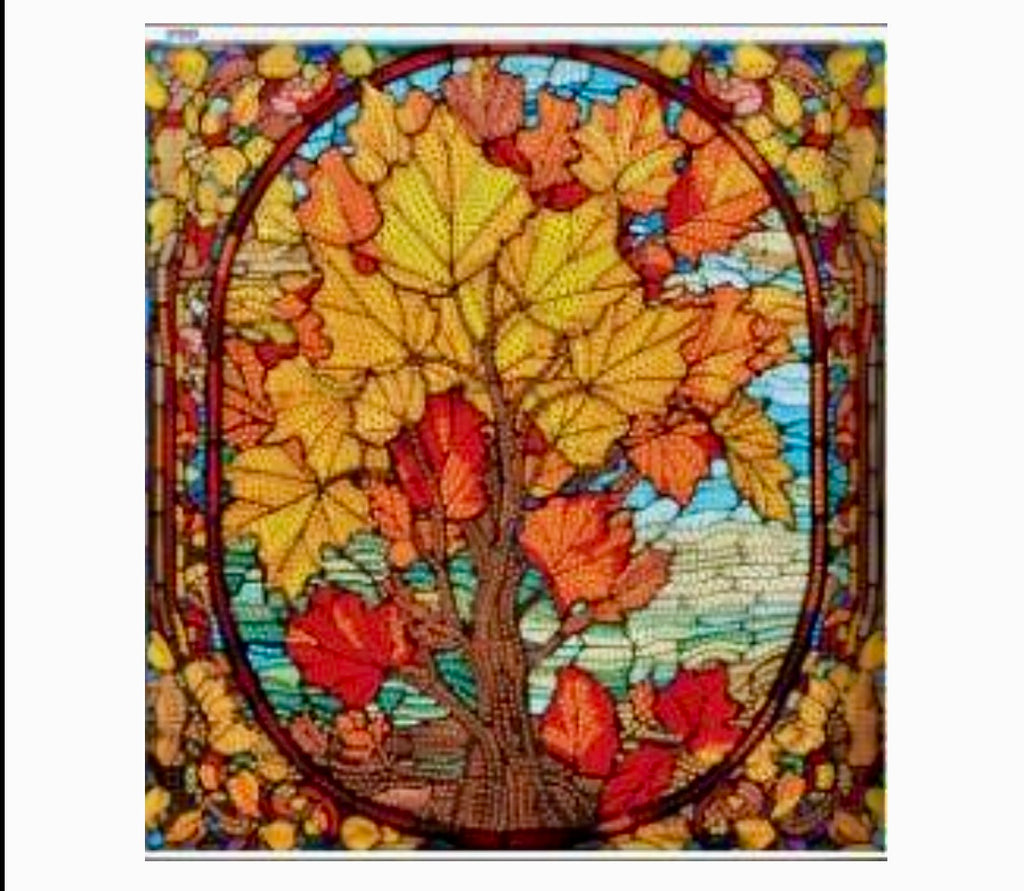 Diamond painting stained glass Crystal, full drill window stickers. 30x30