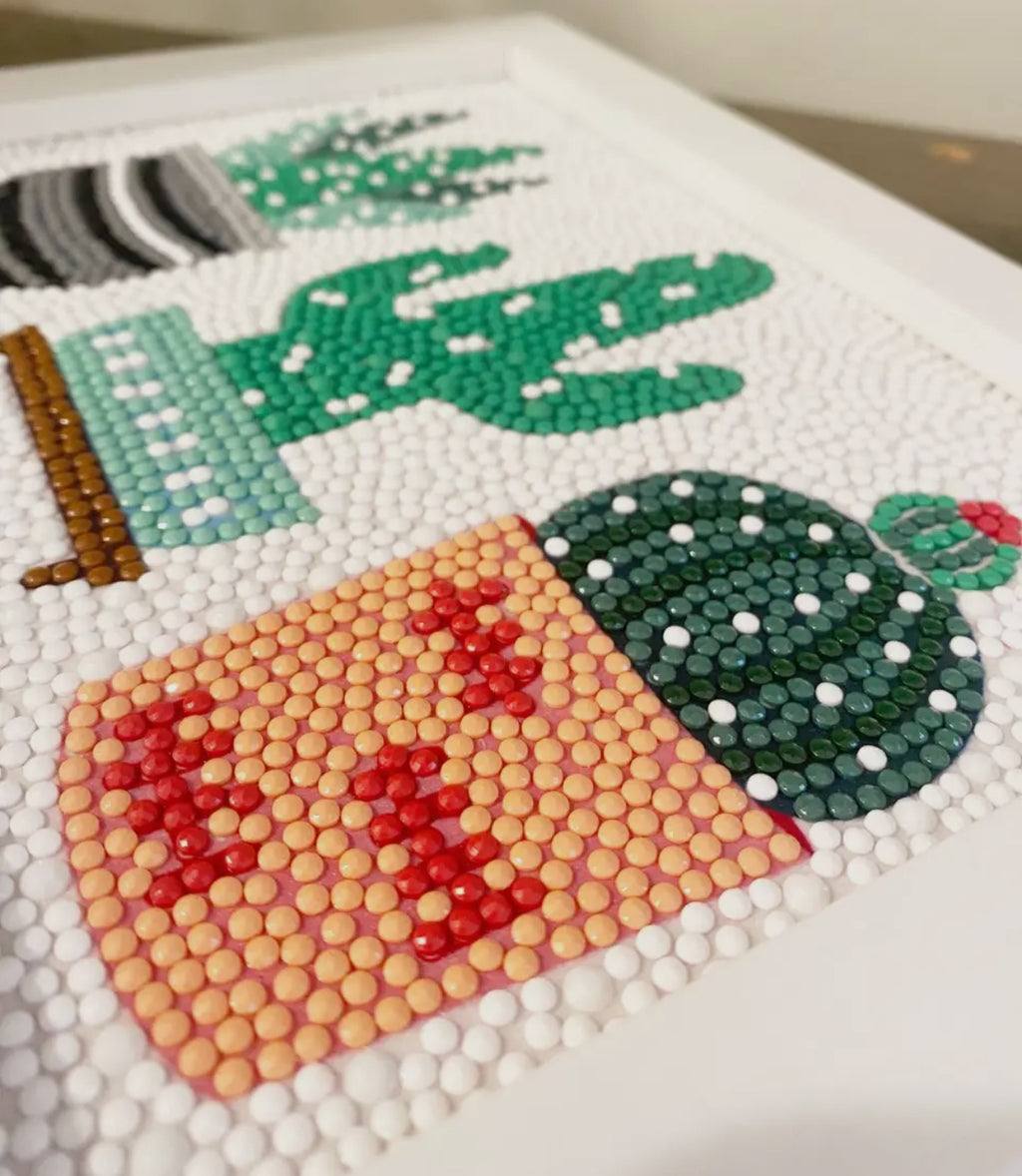 Cactuses Diamond Painting Kit with Frame *Preorder-Allow 7 days before shipping *