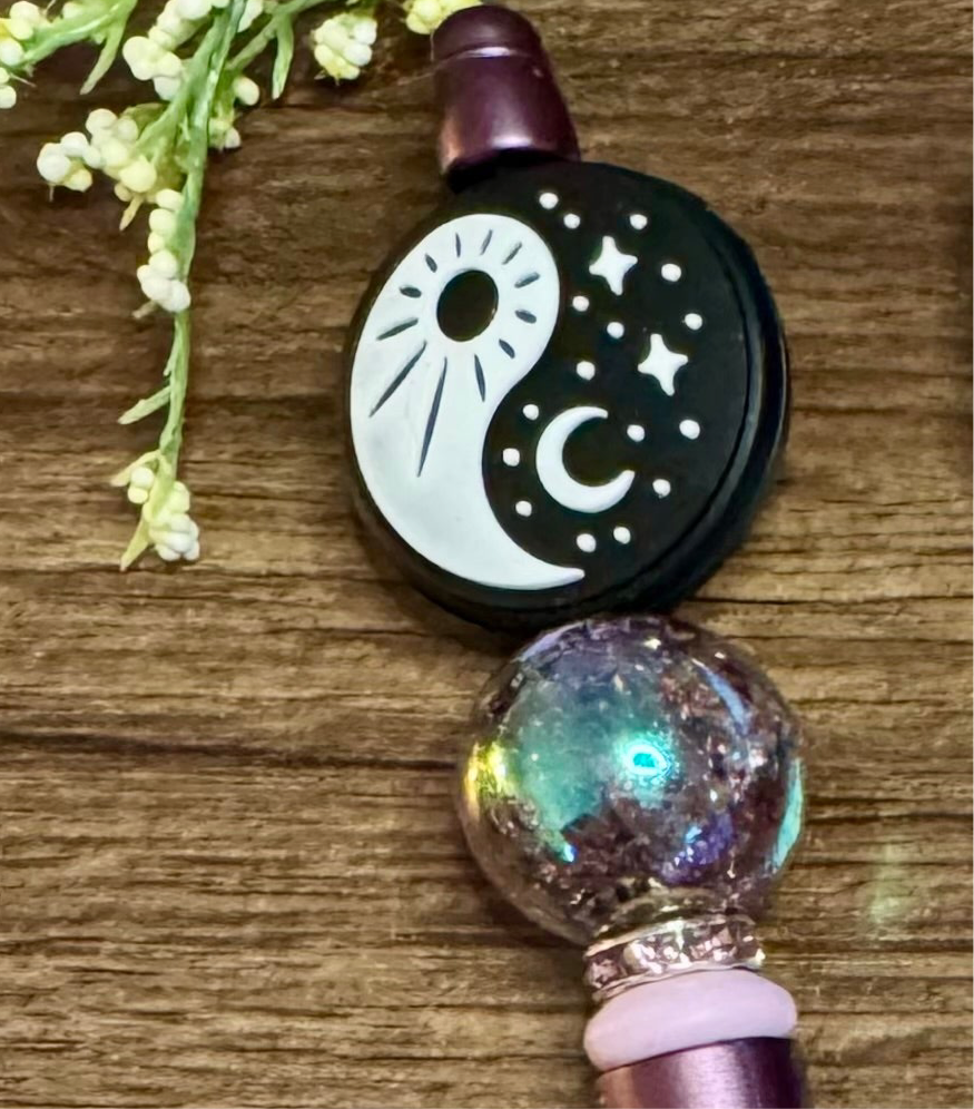 Handmade Spooky Vibes Beaded Diamond Painting or Ballpoint Ink Pens