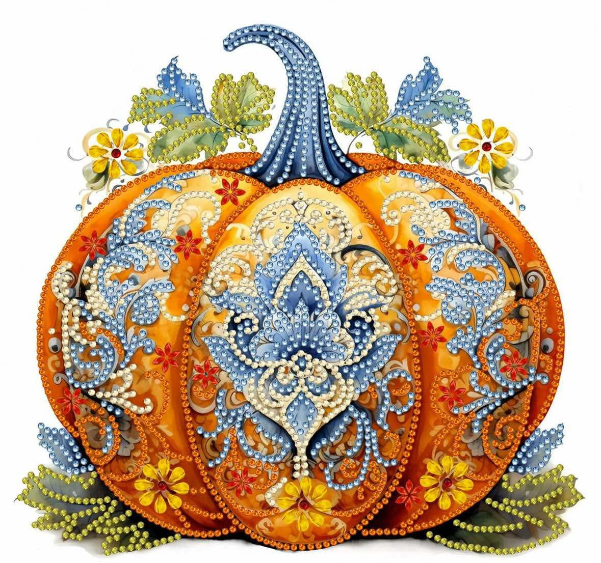 Decorative Pumpkin Partial Diamond Painting Kit