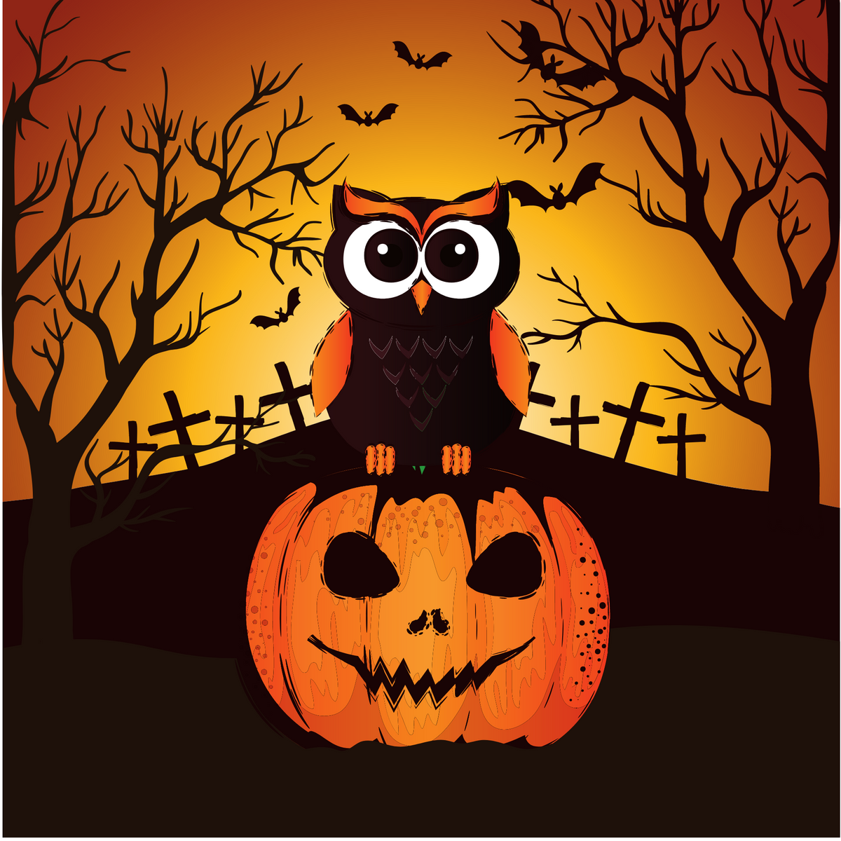 Halloween Owl Diamond Painting Kit