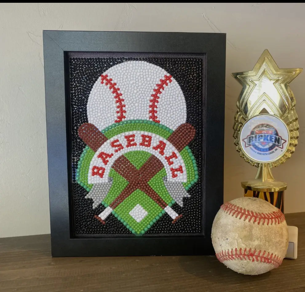 Baseball Diamond Painting Kit with Frame *Preorder-Allow 7 days before shipping *