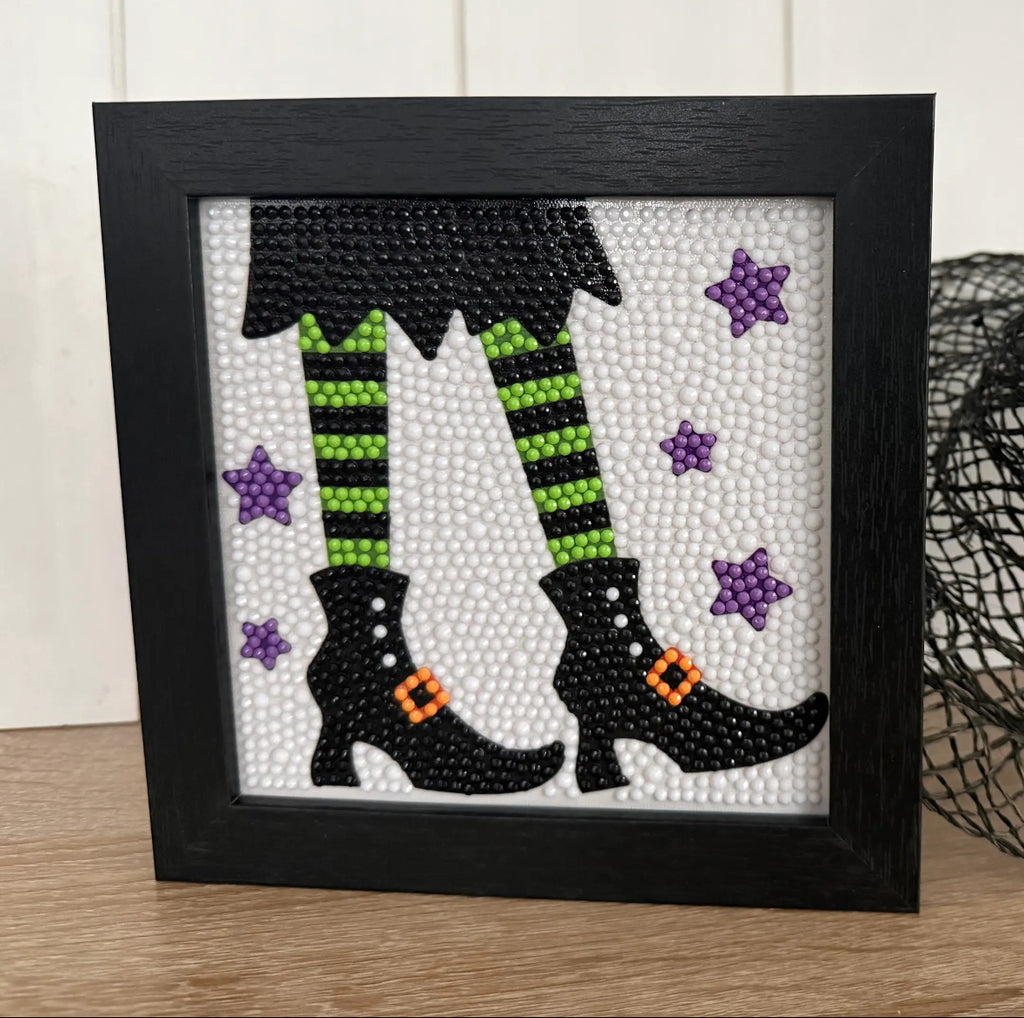 Witchy Legs Diamond Painting Kit with Frame