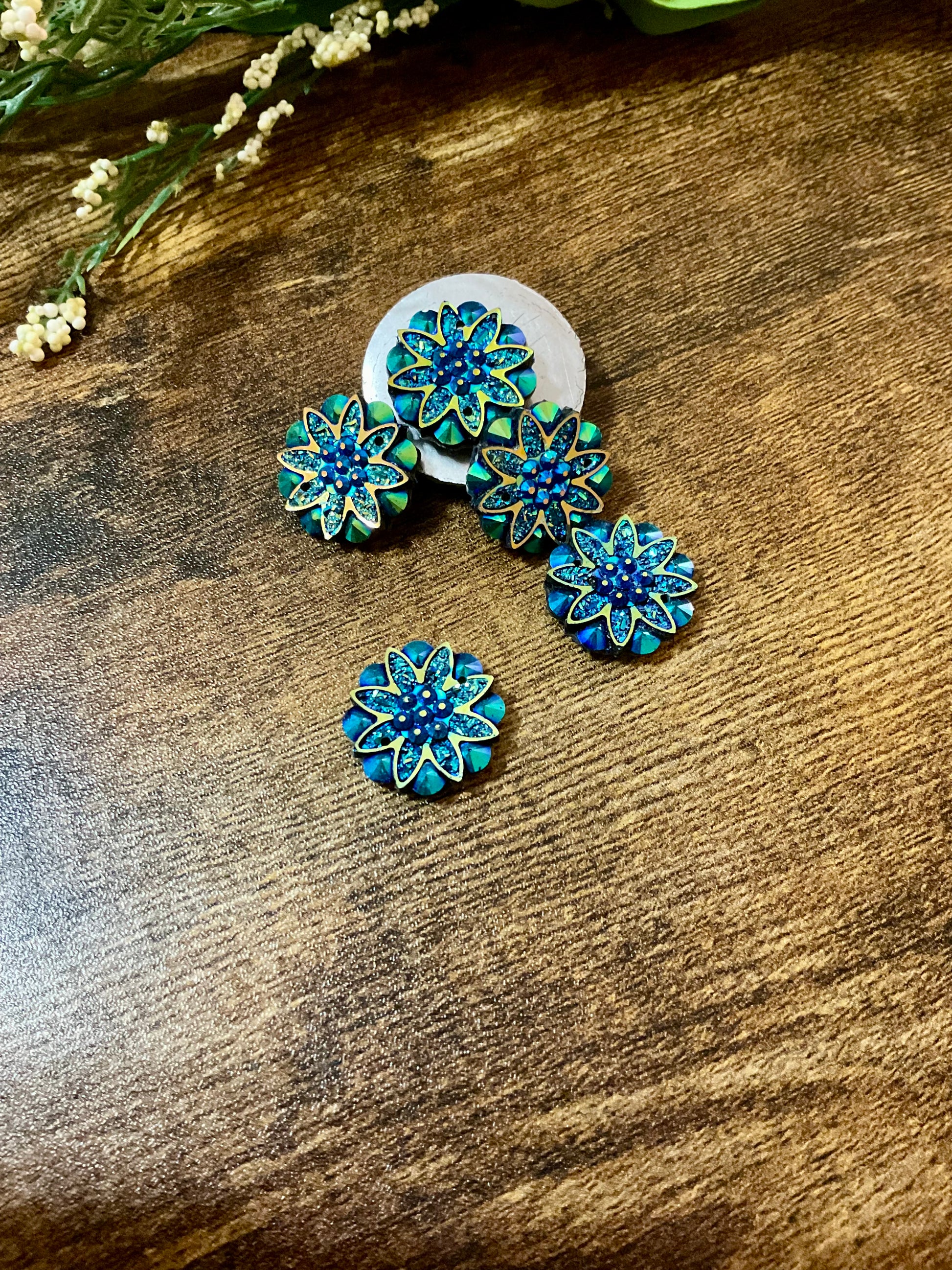 Cover Minder Magnets for Diamond Painting - AB Black Flowers
