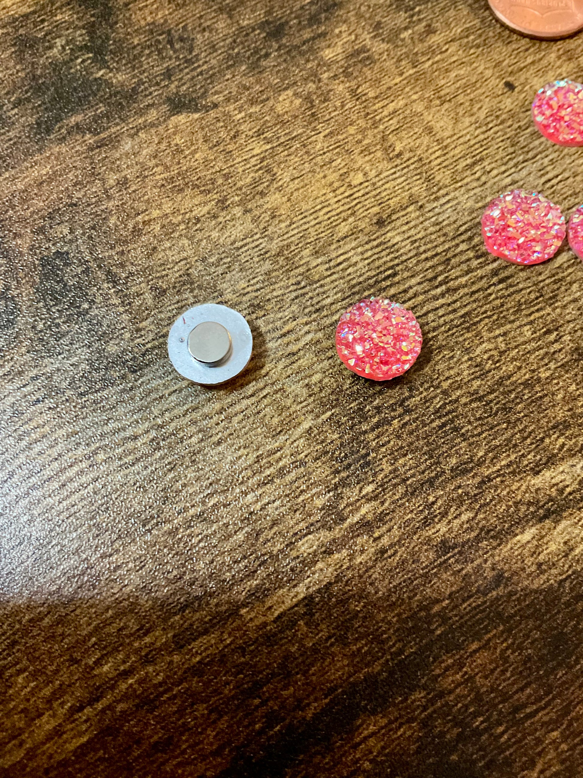 Mini Minders Magnets for Diamond Painting Pink AB Druzy
