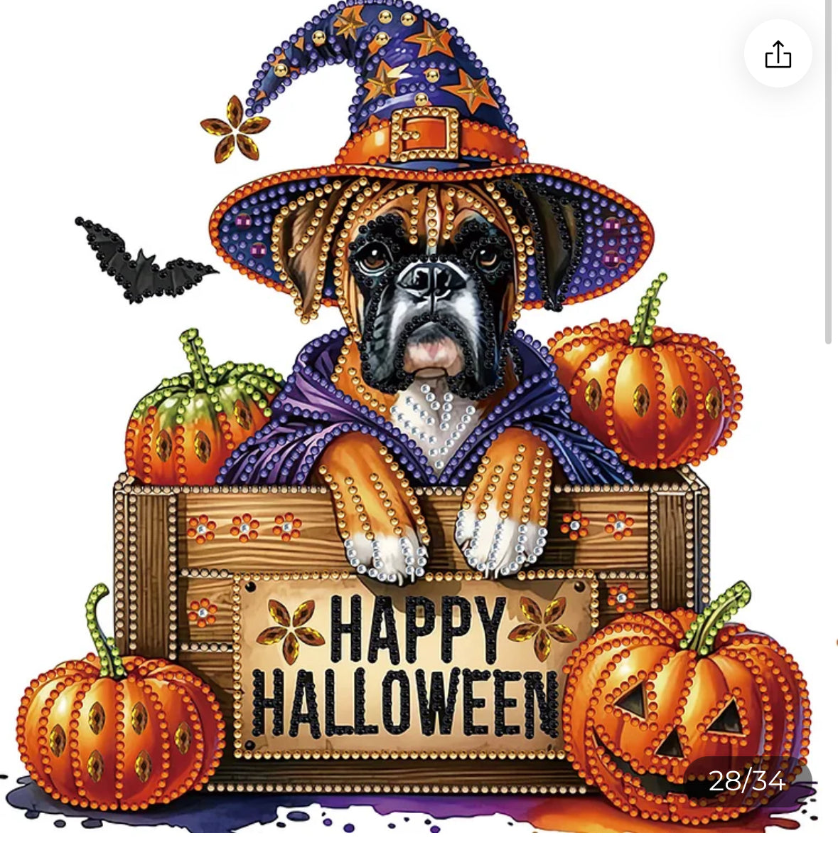 Halloween Dog Partial Drill Diamond Painting Kit