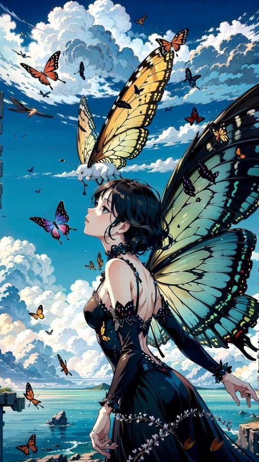 Butterfly Fantasy Diamond Painting Soft Canvas Kit 35x60 cm with abs