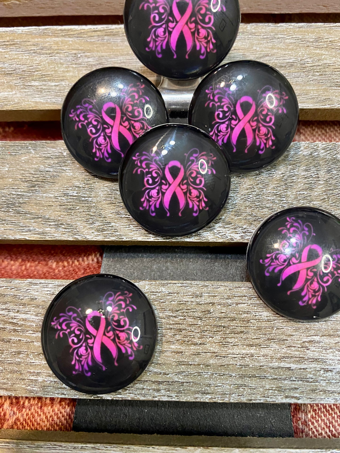 Pink Ribbon Breast Cancer Awareness Cover Minders Magnets for Diamond ...