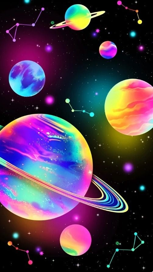 Space Trip Diamond Painting Soft Canvas Kit 20x35 cm with abs