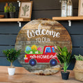 Luminous Seasonal Welcome Sign Diamond Painting Kit with Interchangeable Accents