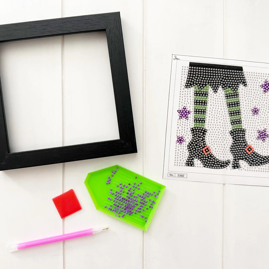 Witchy Legs Diamond Painting Kit with Frame