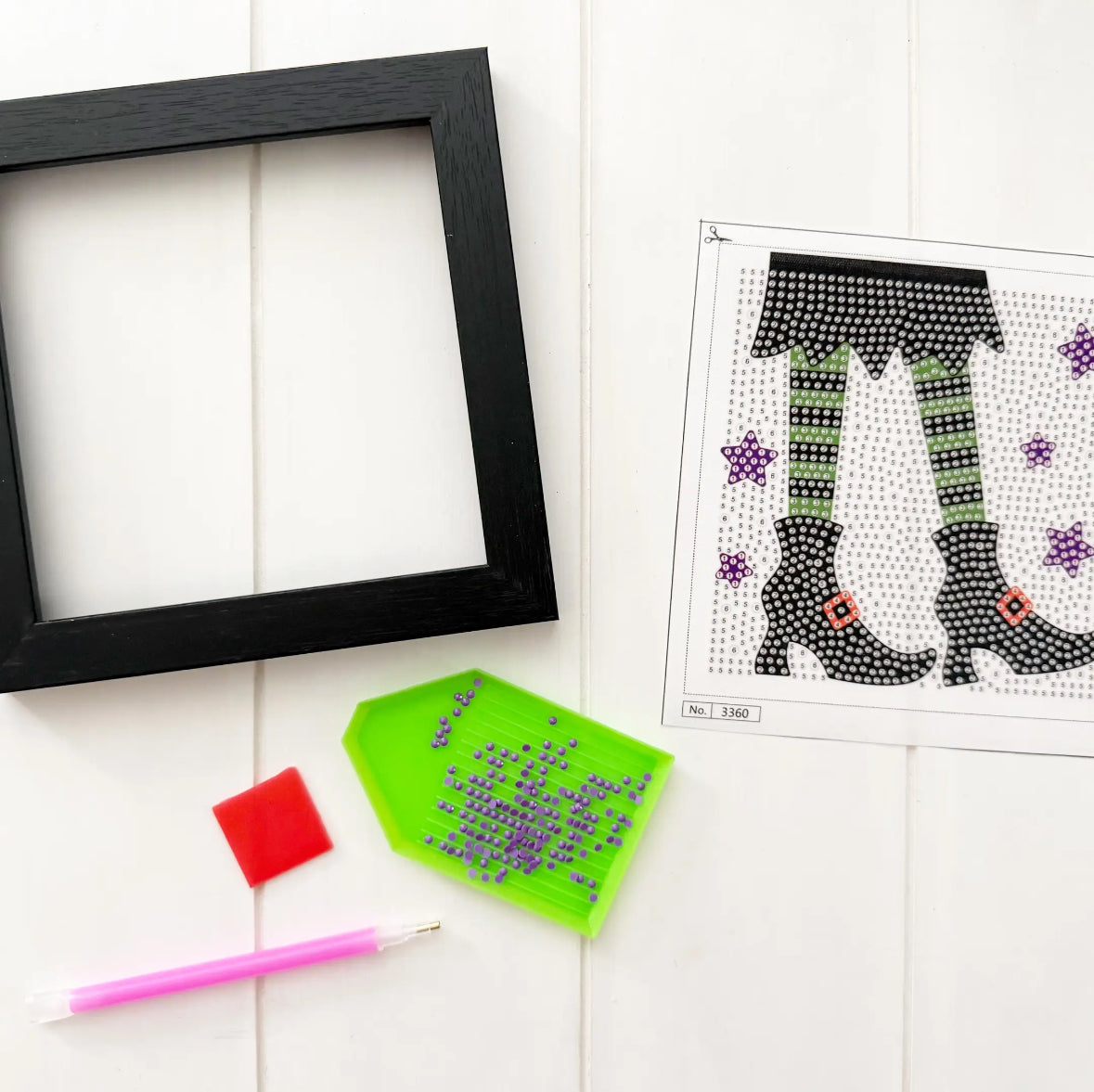 Witchy Legs Diamond Painting Kit with Frame