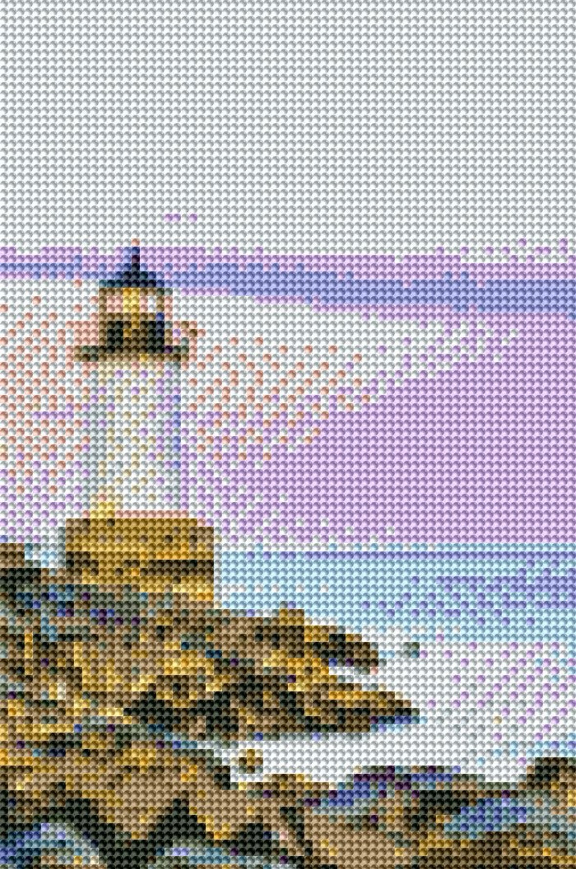 Lighthouse Diamond Painting Kit 20x30cm Soft Canvas