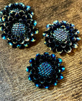 Cover Minder Magnets for Diamond Painting - AB Black Flowers