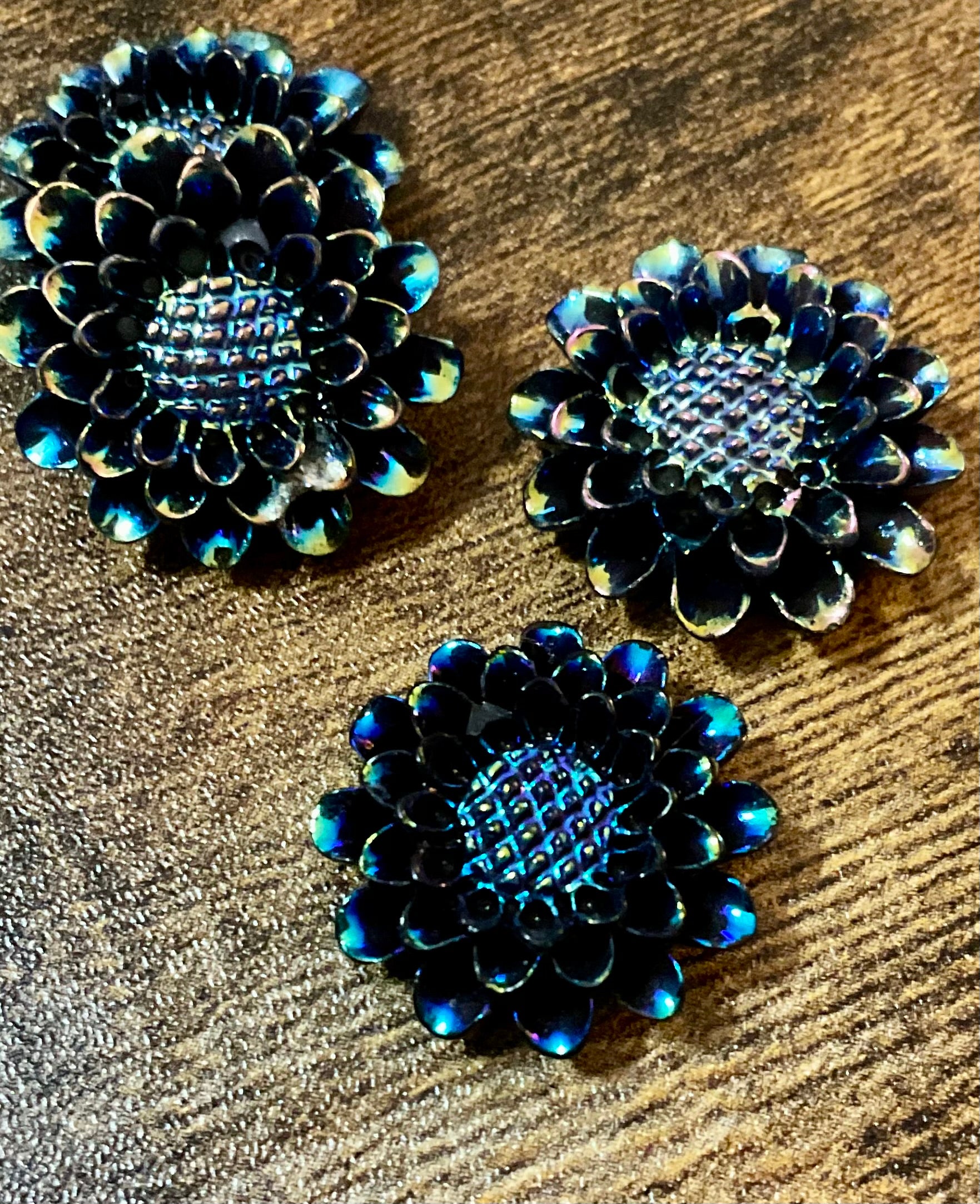 Cover Minder Magnets for Diamond Painting - AB Black Flowers