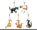 Cats Keychain/Hanging Decor Diamond Painting Project Kits Set of 5