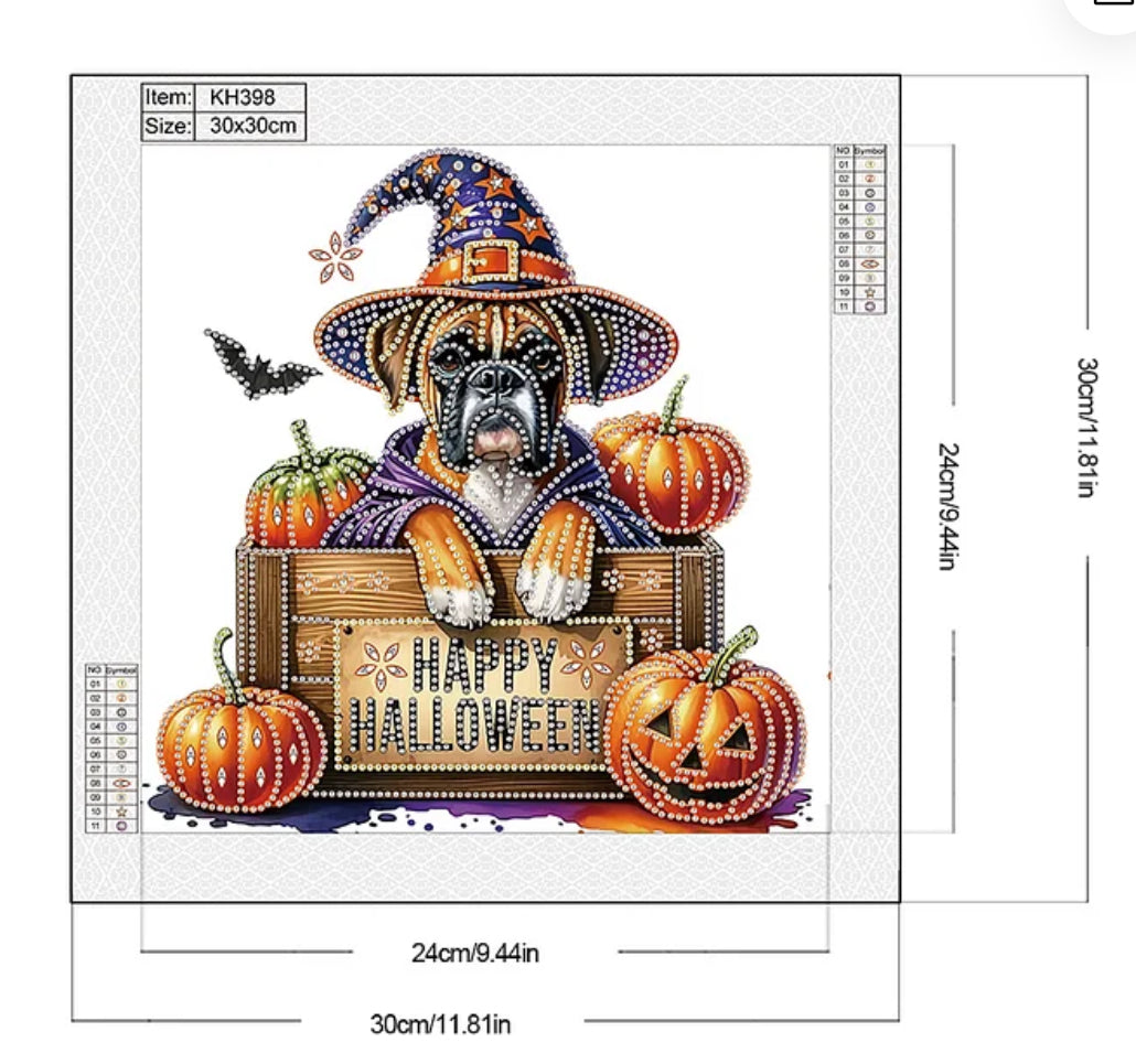 Halloween Dog Partial Drill Diamond Painting Kit
