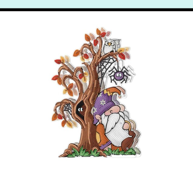 Fall Gnome Double Sided Table Topper Diamond Painting Kits with lights