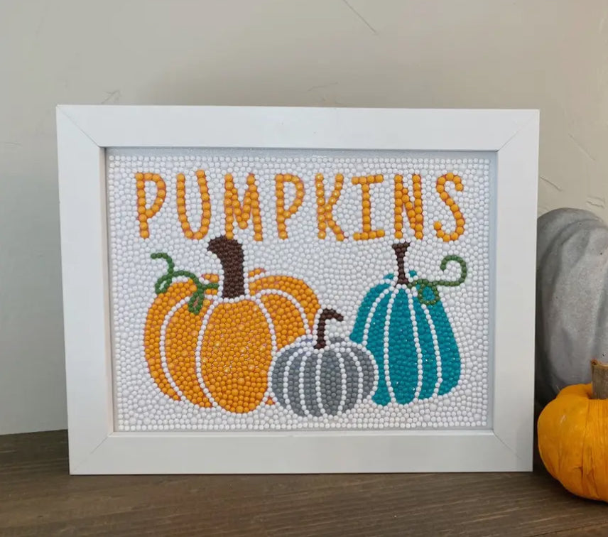 Pumpkins Diamond Painting Kit with Frame *Preorder-Allow 7 days before shipping *