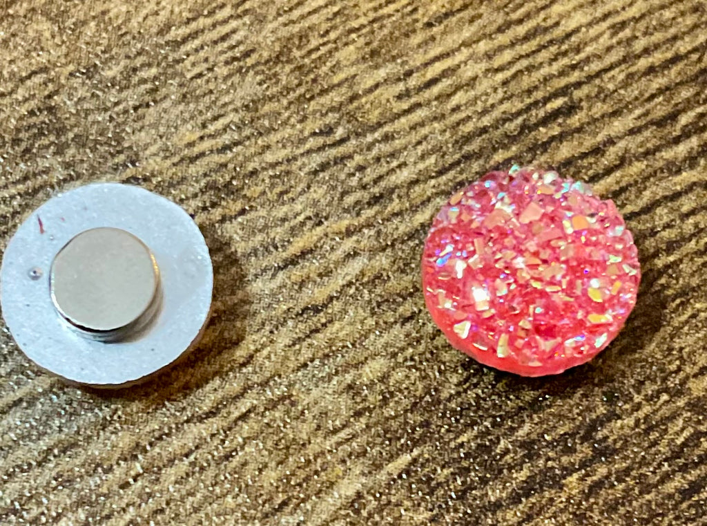 Mini Minders Magnets for Diamond Painting Pink AB Druzy